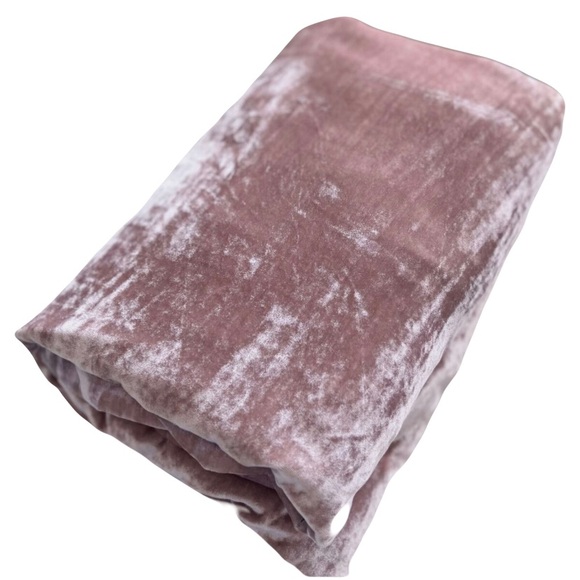 West Elm Pink Velvet Duvet and Euro Pillow Cover - Picture 4 of 6